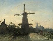 Johan Barthold Jongkind Mills near Rotterdam oil